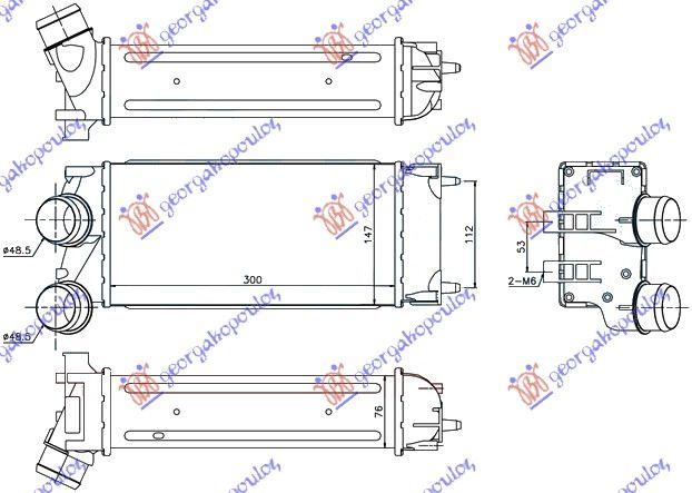 Hladnjak interkulera 1.6 hdi (30X150X80)