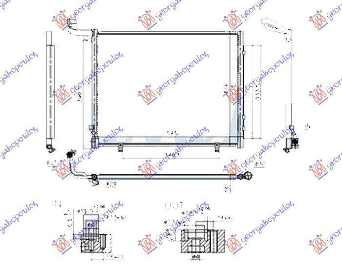 Hladnjak klime 1,0 ecoboost benzin ručni - 1,5 tdci dizel (490×410×16)