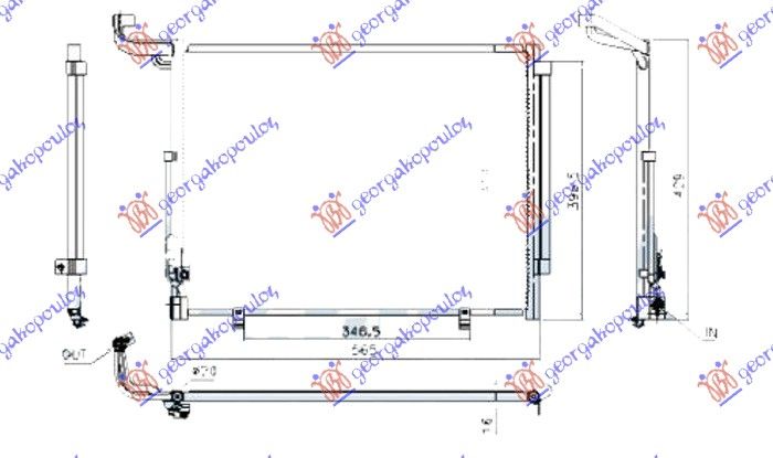 Hladnjak klime 1,0 ecoboost benzin automatski (565×414×16)