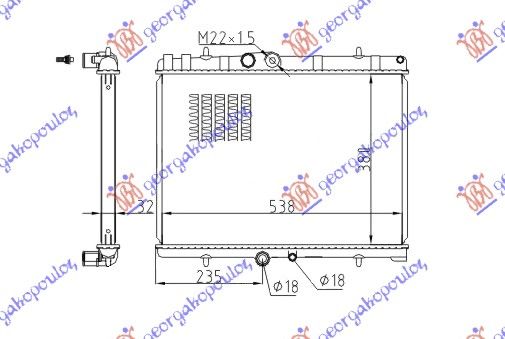 Hladnjak motora 2.0i 16v (38X56) automatik + klima