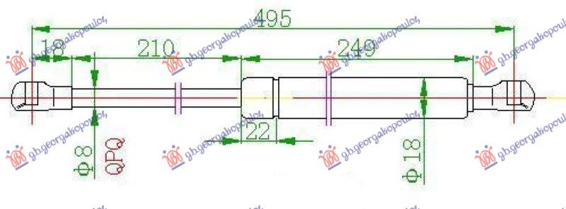 Amortizer gepeka (495L-585N)
