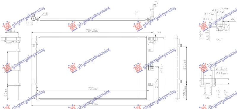 Hladnjak klime 1.5 dizel 18- (725×393×12)