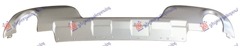Spojler stražnjeg branika srebrni