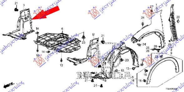 Zaštita motora (PLASTIČNA) bočni plastični