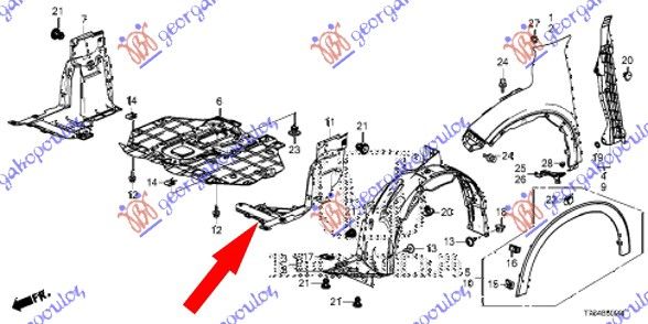 Zaštita motora (PLASTIČNA) bočni plastični