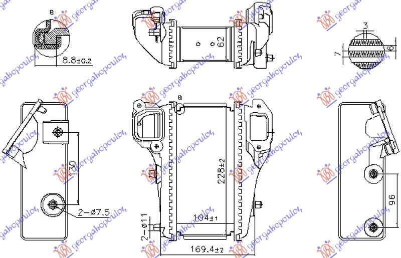 Hladnjak interkulera 1.6 - 2.2 idtec (104X231X64)