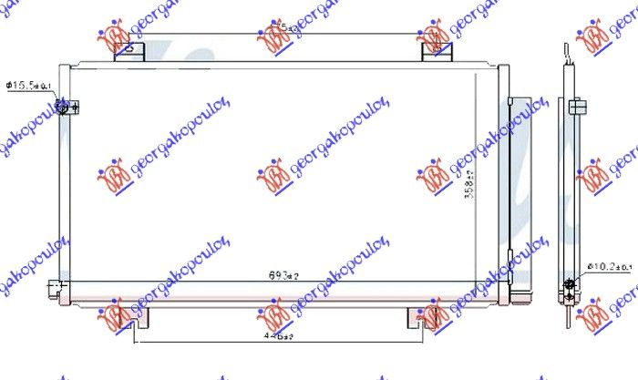 Hladnjak klime 2.0 type r benzin - 1.6 i-dtec dizel (660×360×12)