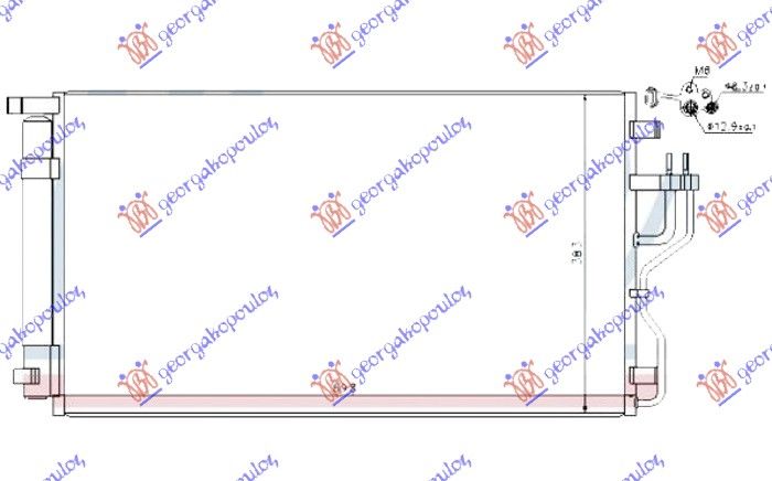 Hladnjak klime svi modeli benzin (655×380×16) (KOREJA)