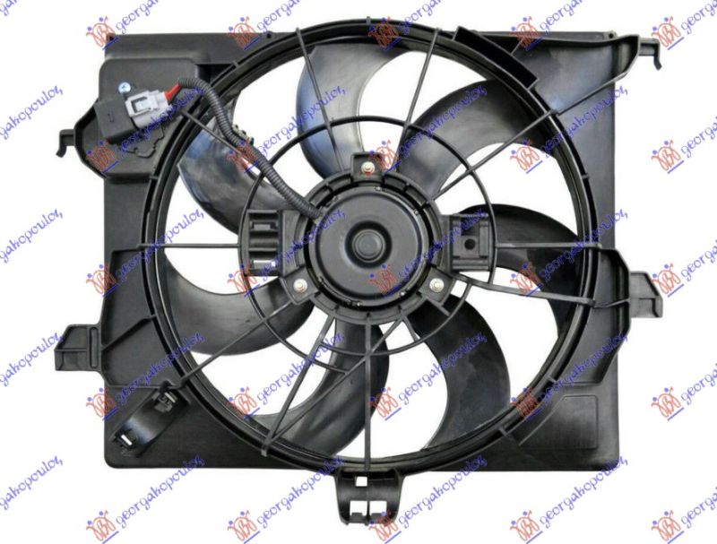 Ventilator hladnjaka komplet dizel (390 MM) (3 PIN) (TIP DOOWON)