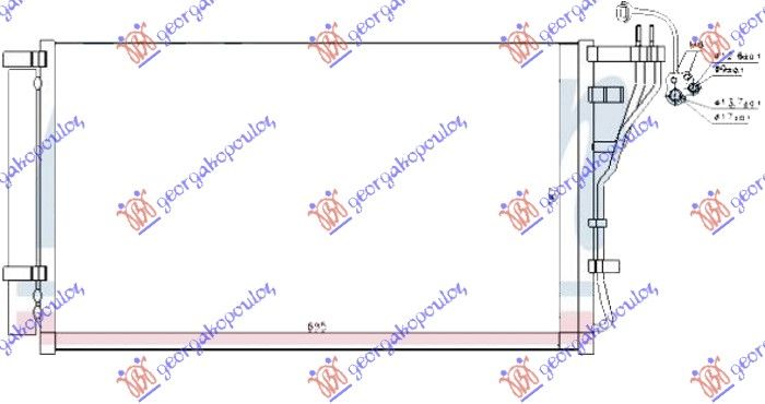 Hladnjak klime 2.0i-2.4 gdi benzin (695×383×16)