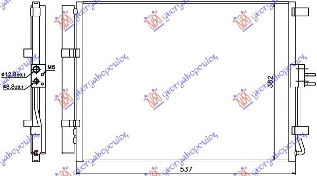 Hladnjak klime 1.4-1.6 crdi dizel (500×385×12)