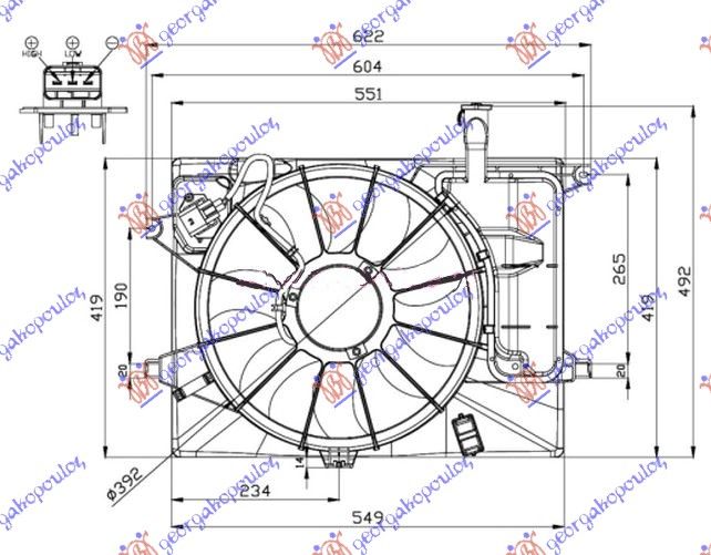 Ventilator komplet