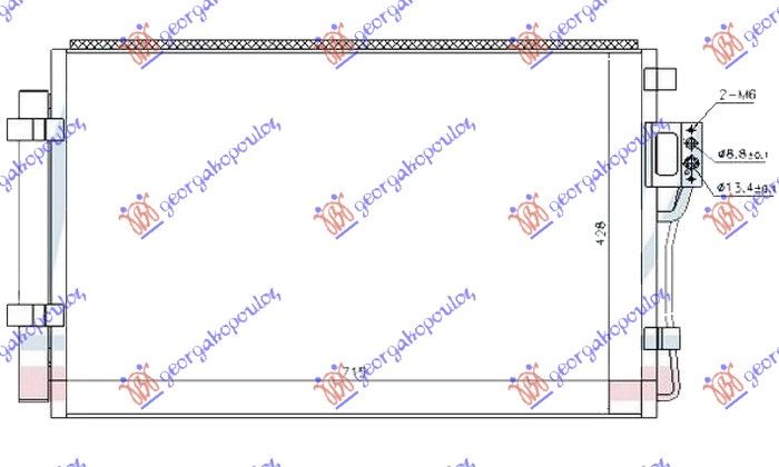 Hladnjak klime 2.4-3.3-3.5 benzin (700×410×12)