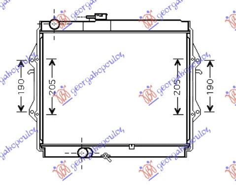 Hladnjak motora 2.4cc dizel (45X52.5X3.5)