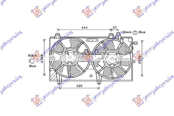 Ventilator hladnjaka komplet 1.3 benzin