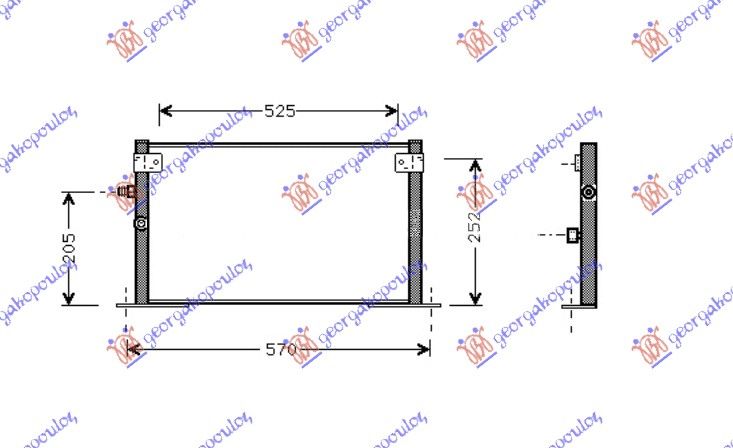 Hladnjak klime 2.0-2.4 cc dizel (52×30)