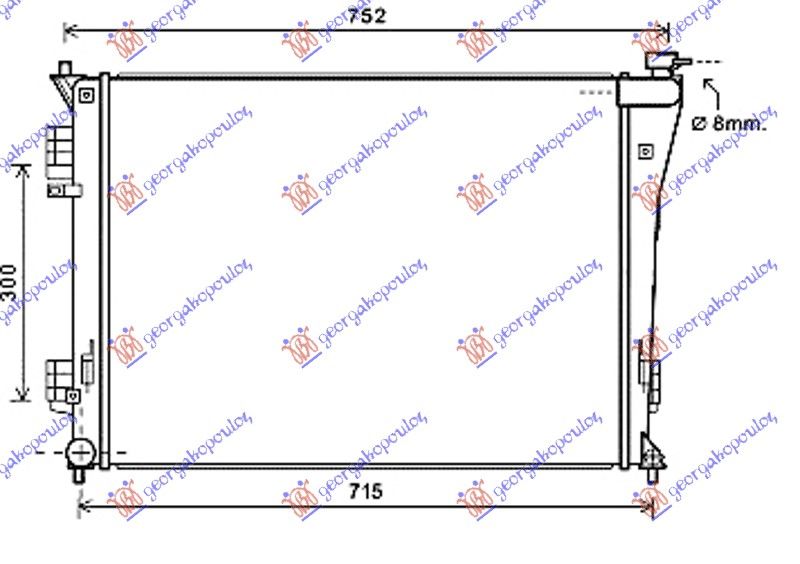Hladnjak motora 1.6-2.0i 16v (63,8X48,5X1,4)
