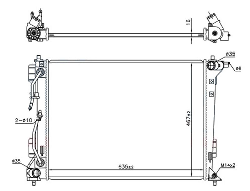 Hladnjak motora 1.6 gdi – 2.0i benzin automatik (640X460) (ČEŠKA)