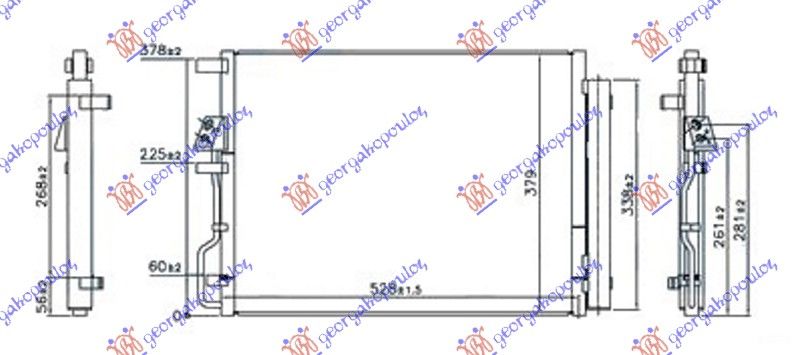 Hladnjak klime 2.0 crdi dizel (500×370×16) koreja