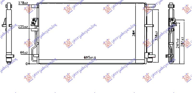 Hladnjak klime 2.0 mpi benzin (655×370×16) (KOREJSKI)