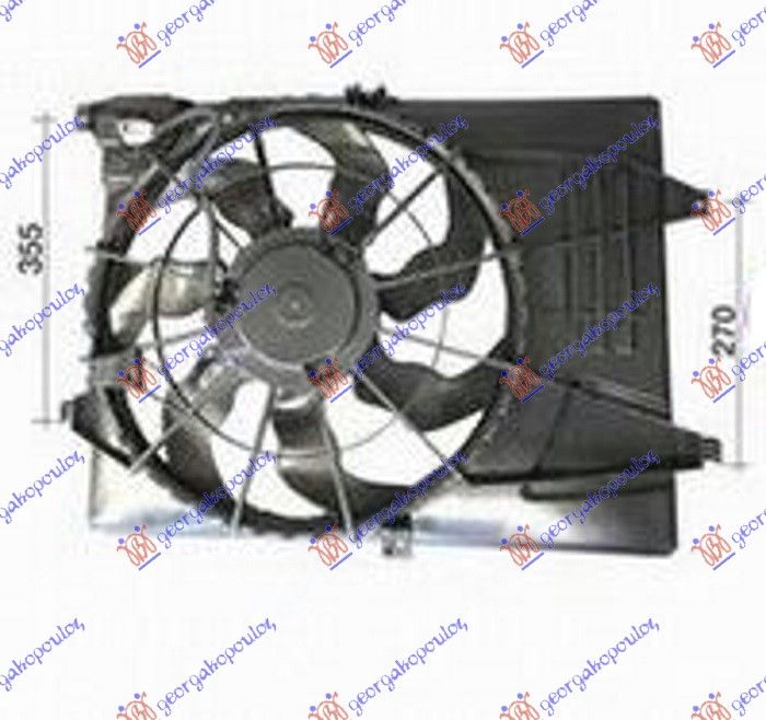 Ventilator hladnjaka komplet 1.6 benzin (460 MM) (3 PIN)