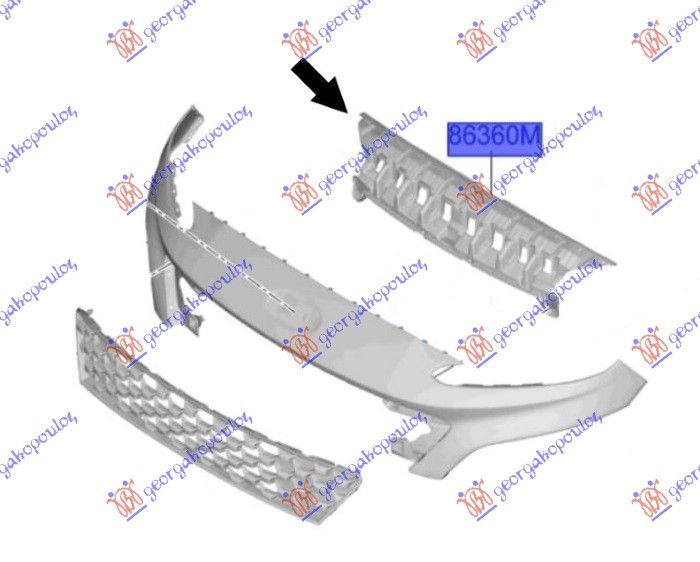 Nosač pvc maske gornji (O)