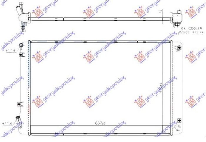 Hladnjak motora dodatni (1.6 BENZIN/HIBRID) (KOYO) (640X410X65)