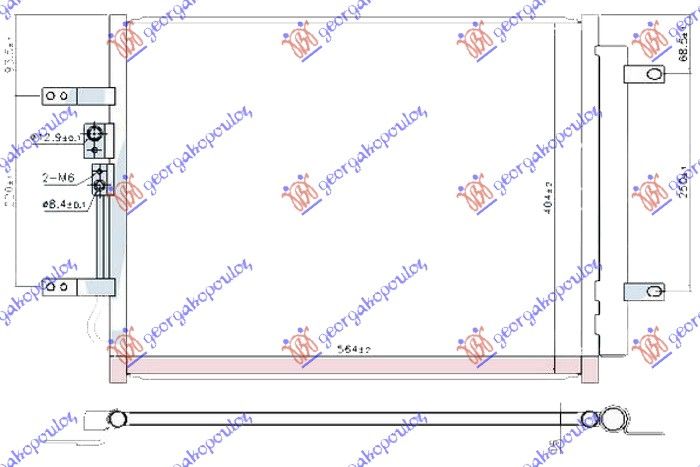 Hladnjak klime 1.6 benzin/hibrid (520×405×16)