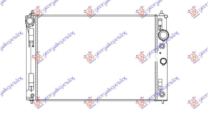 Hladnjak motora 2.0 t benzin ručni/auto (615X440)