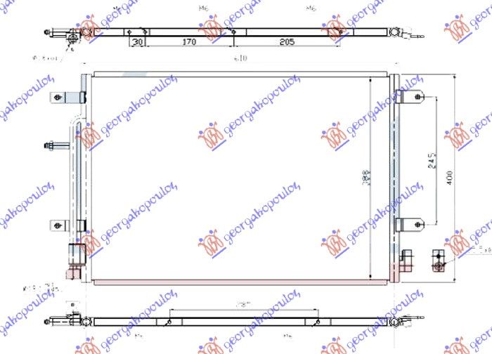 Hladnjak klime s4-4.2i benzin - 2.7-3.0 tdi dizel (560×390×16)