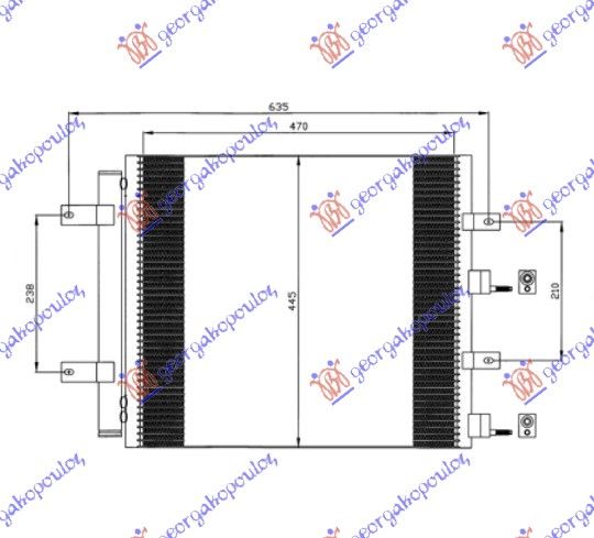 Hladnjak klime 2.5-3.0-4.2 benzin (52,2×45,2×1,6)