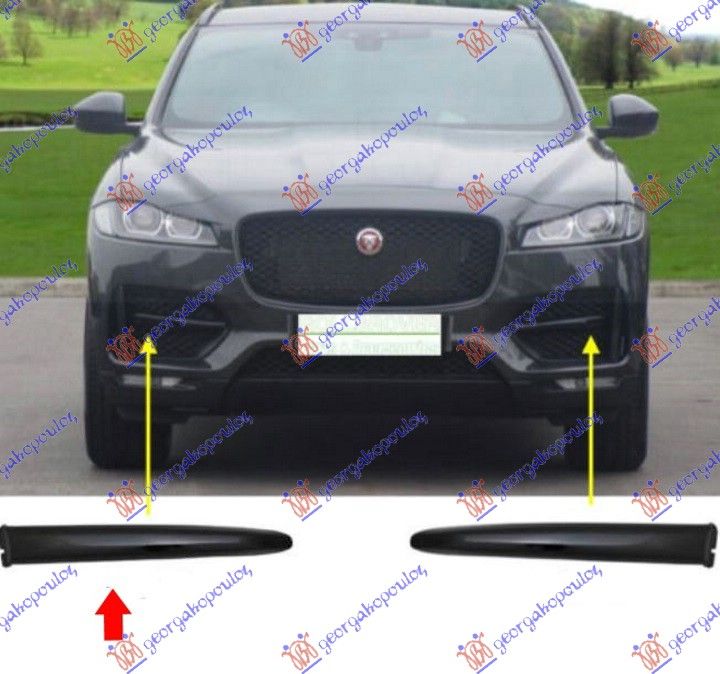 Lajsna rešetke prednjeg branika crna (R-SPORT/S)