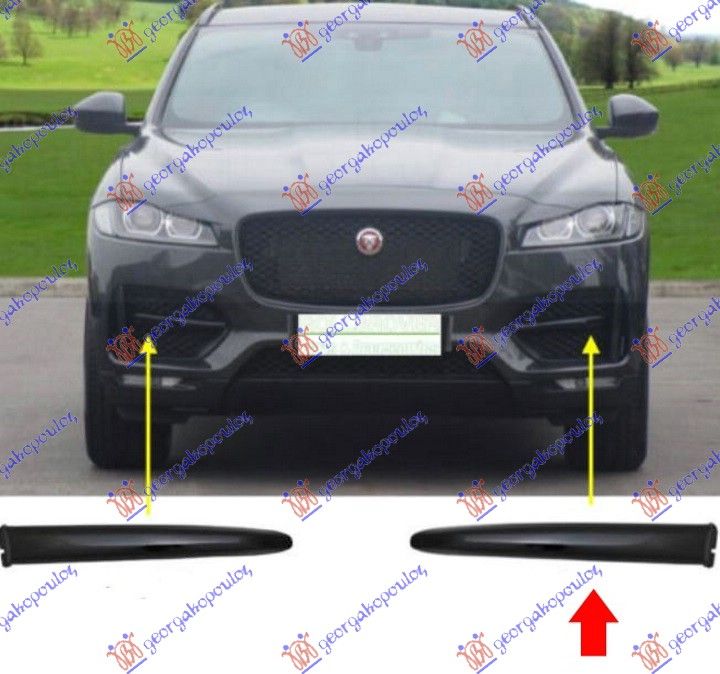 Lajsna rešetke prednjeg branika crna(R-SPORT/S)