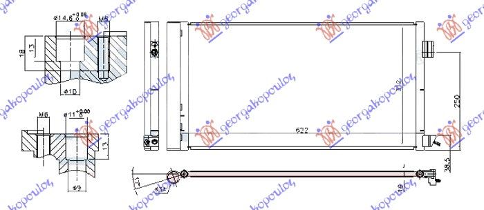 Hladnjak klime 2.0 turbo benzin (585×310×16)