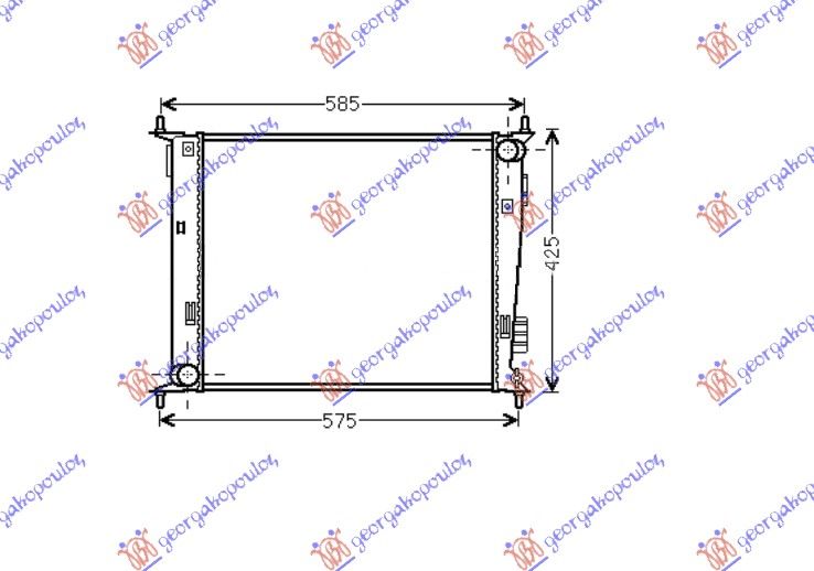 Hladnjak motora 1.6 benzin ručni (480X415X16)