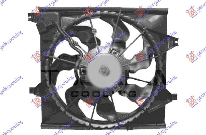 Ventilator hladnjaka komplet jednini 1.6 crdi dizel (390 MM) (3 PINA)