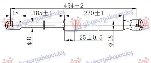 Amortizer gepeka (454L-350N)