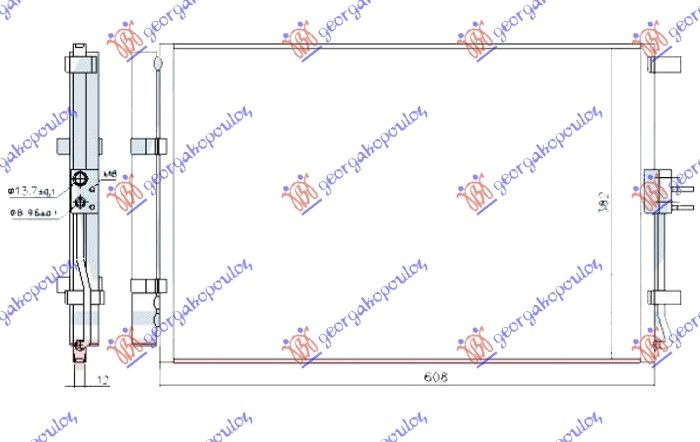 Hladnjak klime 1.6 benzin (575×380×12)