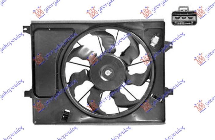 Ventilator hladnjaka komplet jednini 1.6 benzin (3 PINA)
