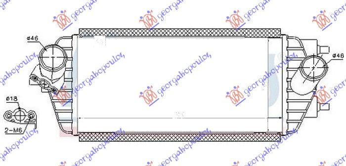 Hladnjak interkulera 1.7 crdi dizel (350X160X90)