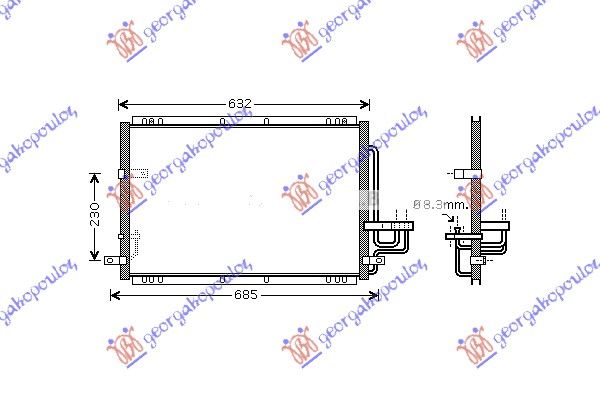 Hladnjak klime 1.6-1.8-2.0i 16v (59×38,3×18)