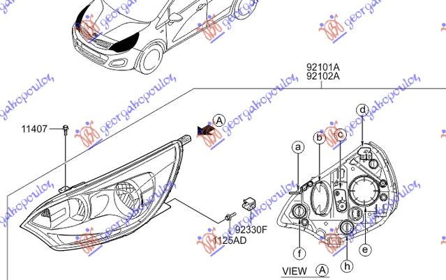 Far električni (H1/H7) (S LED DRL) (O)