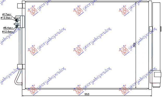Hladnjak klime za sve modele benzin (520×360×12)