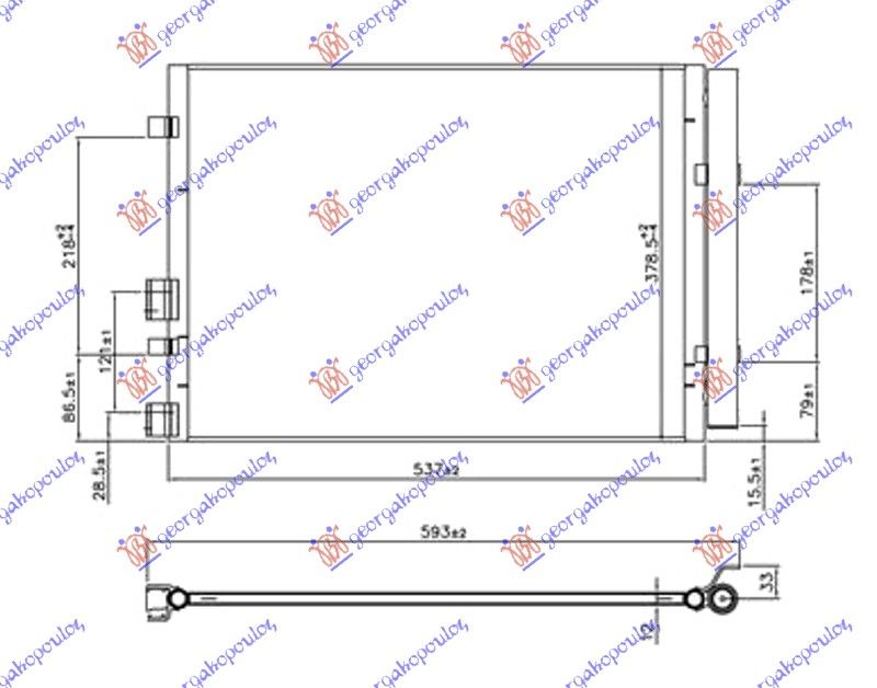 Hladnjak klime 1,1-1,4 crdi (50,5×36,5×12)