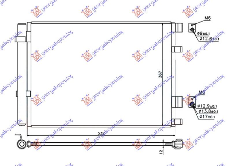 Hladnjak klime 1,1-1,4 crdi dizel (500×360×12)