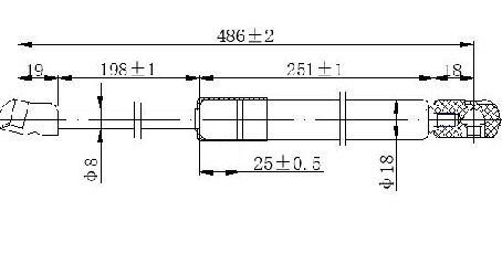Amortizer gepeka (487,5L-345N)