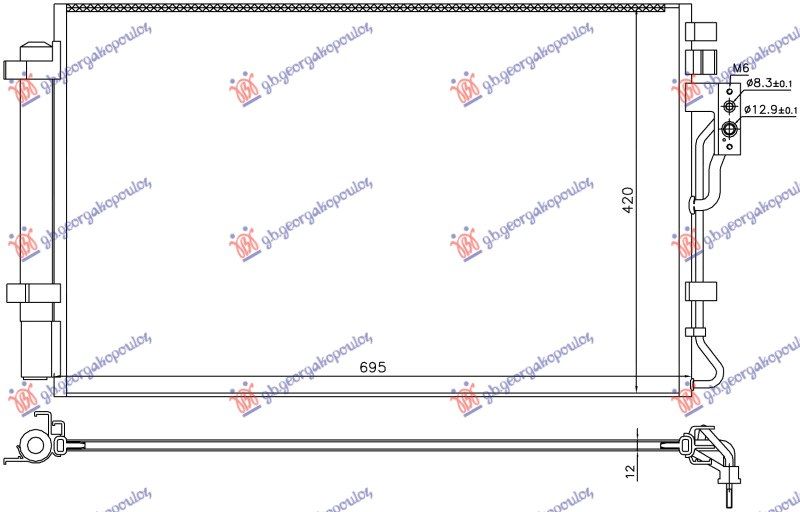 Hladnjak klime – a/c 2.4 dizel (695×420×12)