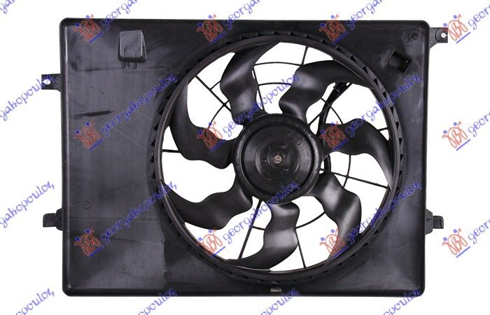 Ventilator hladnjaka komplet single 2.4-3.3 benzin