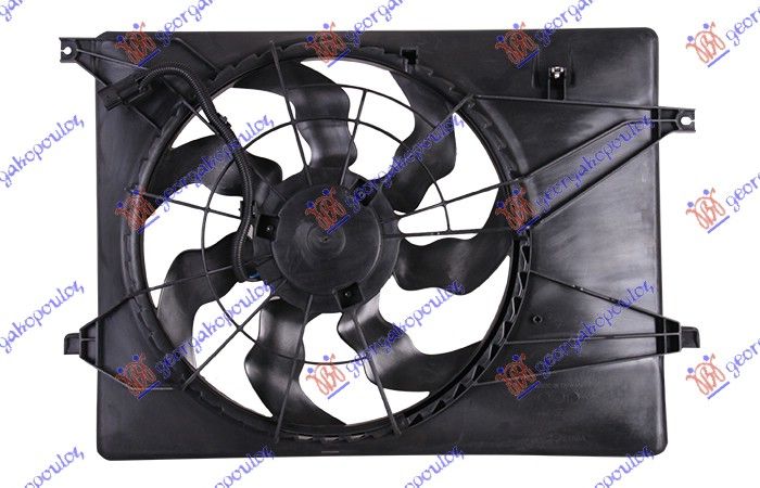 Ventilator hladnjaka komplet single 2.4-3.3 benzin