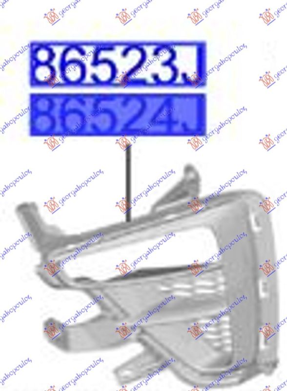 Rešetka bočna prednjeg branika mat crna(S RUPAMA ZA MAGLENKE) (O)